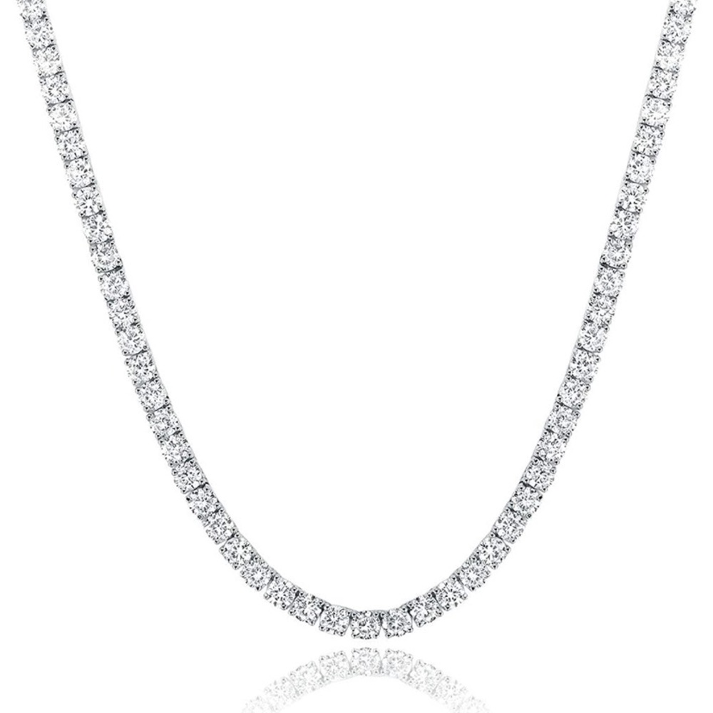 Tennis Chain 18K White Gold Plated Cubic Zirconia